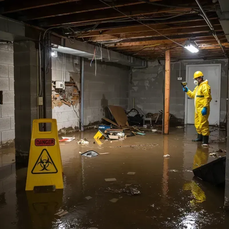 Flooded Basement Electrical Hazard in Greensboro, AL Property